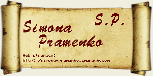 Simona Pramenko vizit kartica